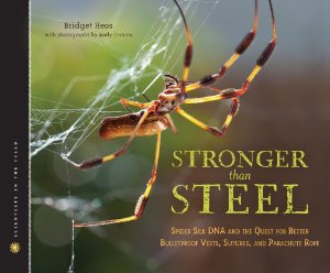 A fun book, aimed at younger readers, explores the quest to commercialize spider silk. Lots of cute goat pictures and modest Canadian optimism.
